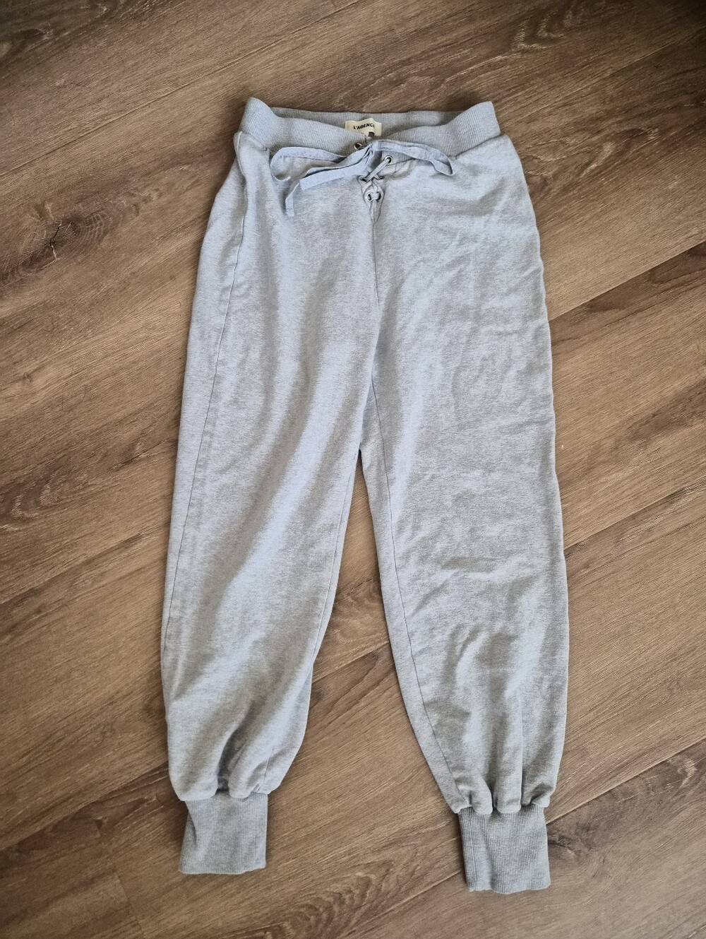 L'AGENCE Light Gray Drawstring Sweatpants Small